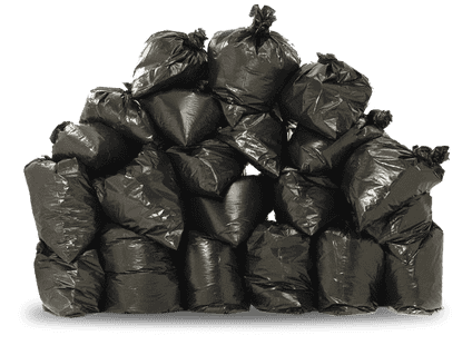 Truck unloading a dumpster